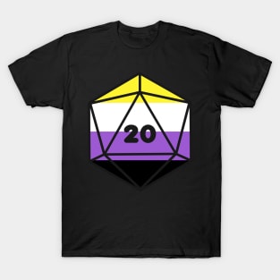 D20 - Nonbinary Pride Dice T-Shirt